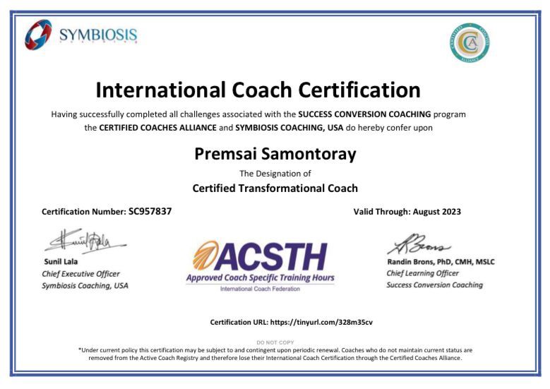 ICF - Certified Transformational Coach